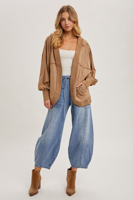 Drawstring Barrel Jeans