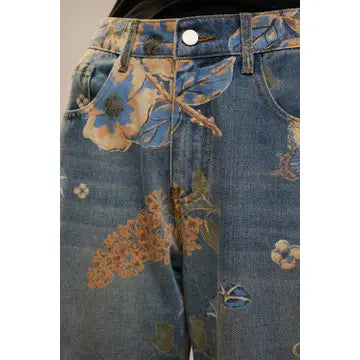 Floral Wide Leg Jean