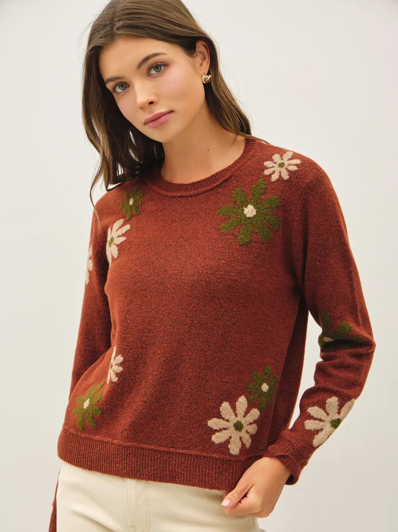Fall Floral Sweater