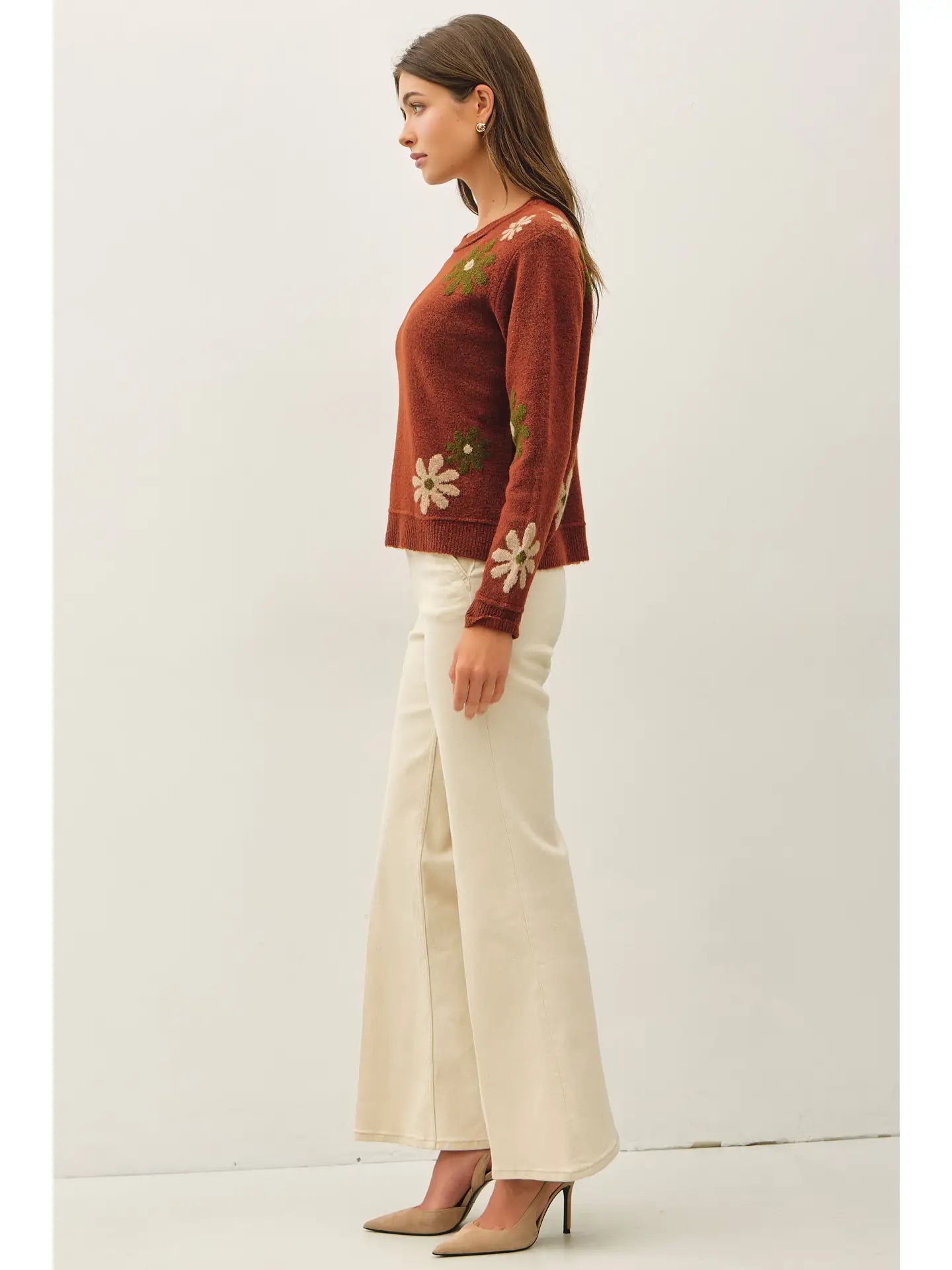 Fall Floral Sweater