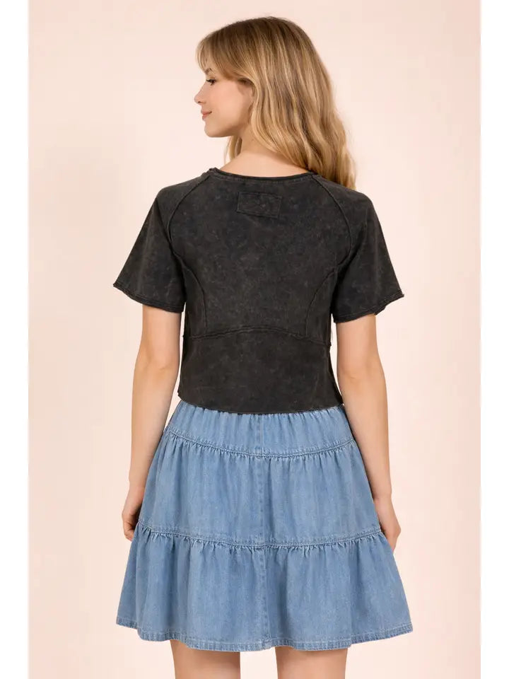 Mineral Wash Crop Top