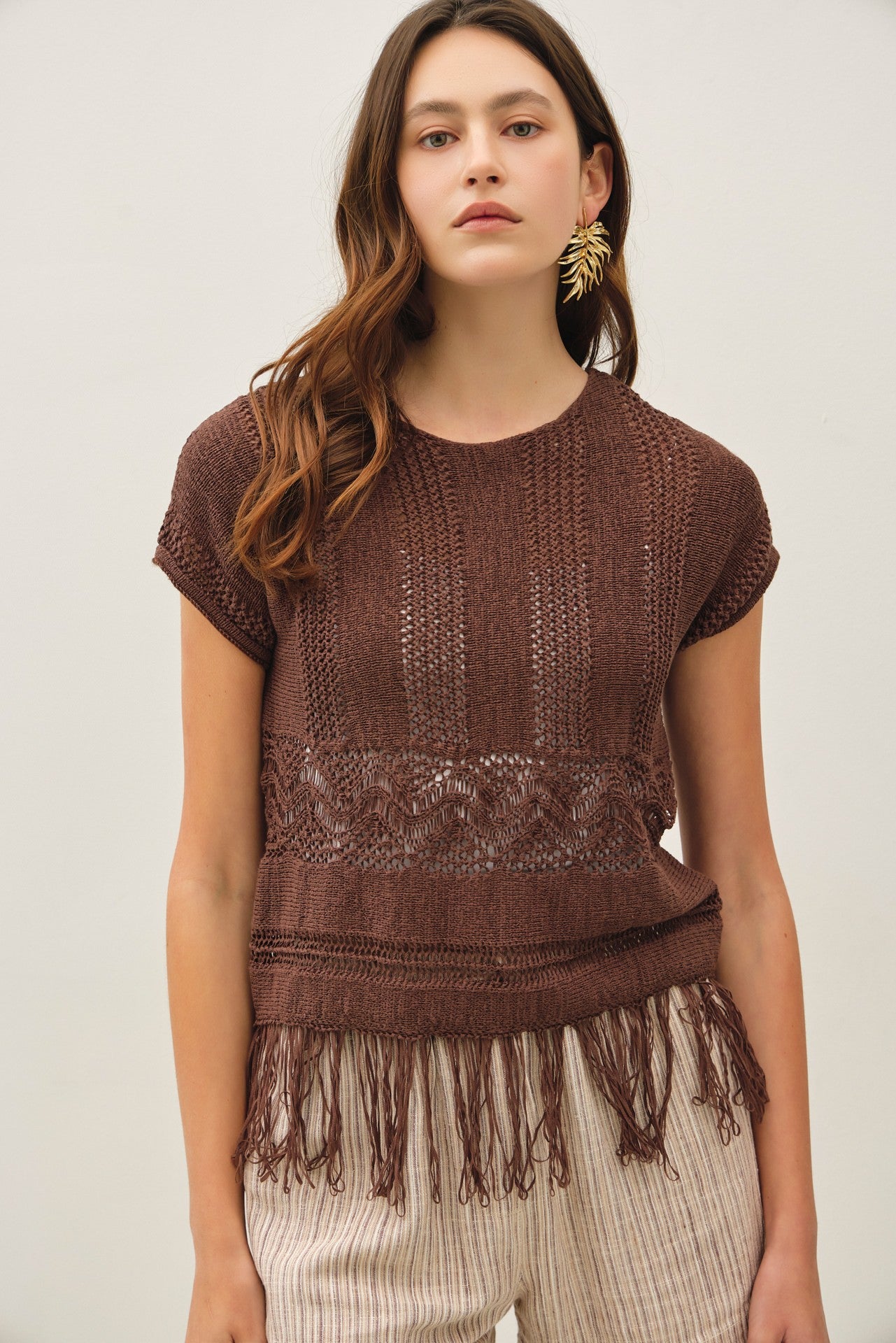Fringed Crochet Top
