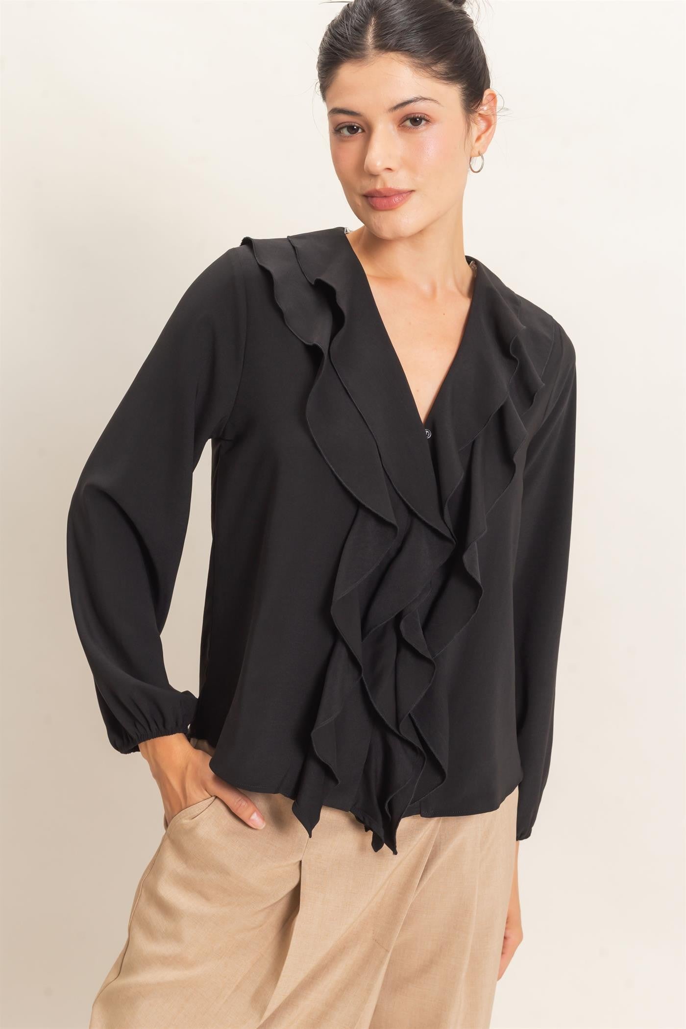 Carly Ruffle Blouse