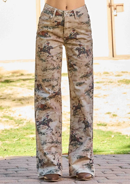 Cowboy Wide Leg Jeans