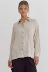 Pleated Satin Top