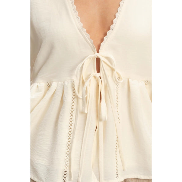 Lace Tie Top