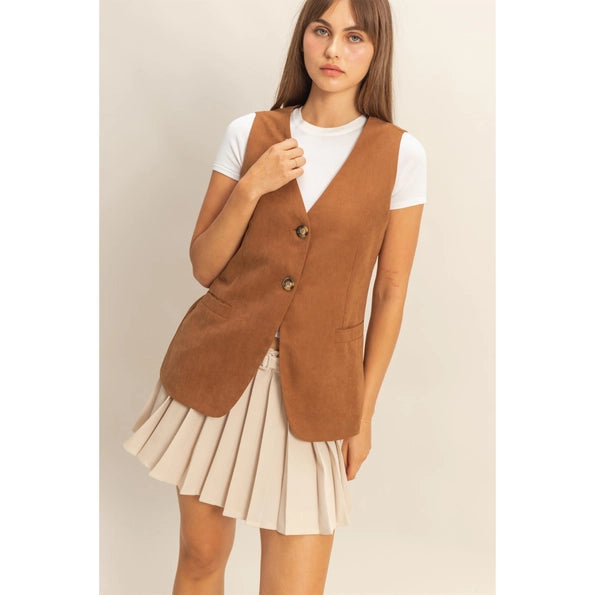 Tailored Button Vest