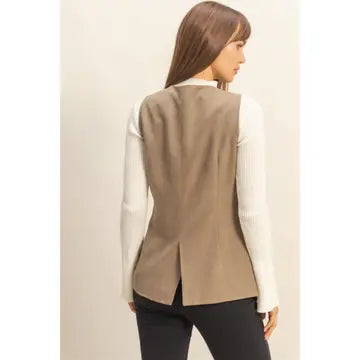 Tailored Button Vest