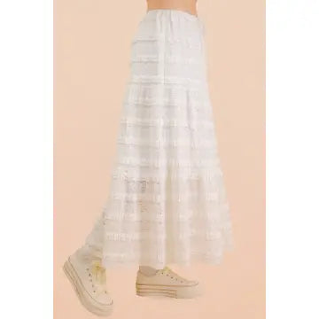 Tiered Lace Maxi Skirt
