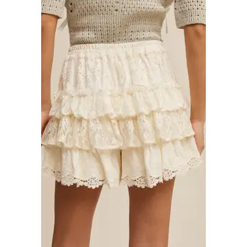 Lace Tiered Skort