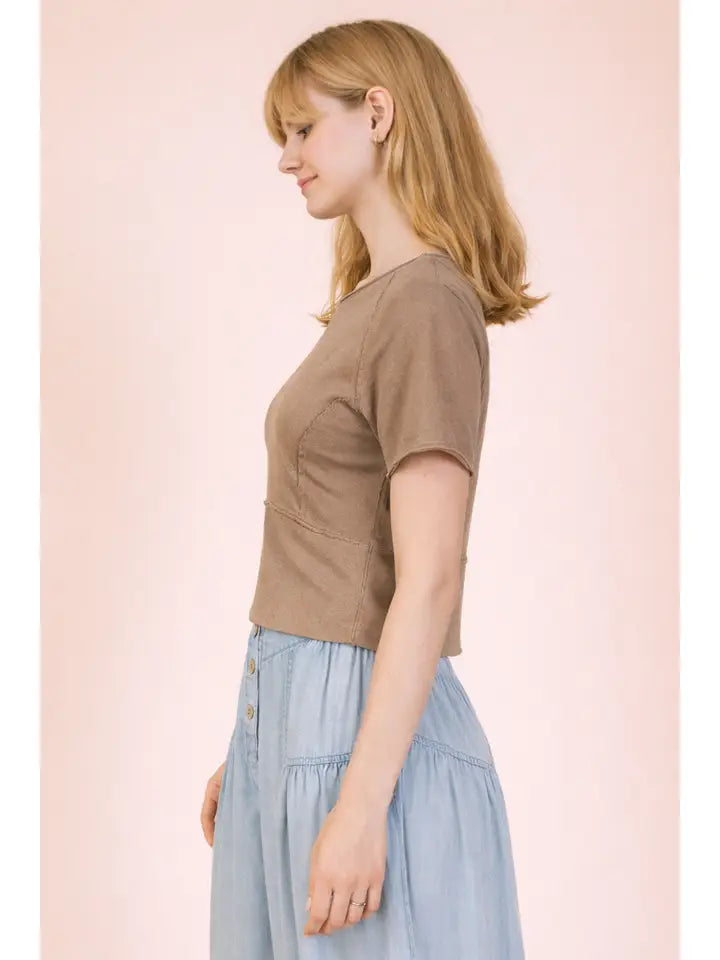 Mineral Wash Crop Top