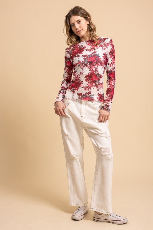 Rambling Rose Sheer